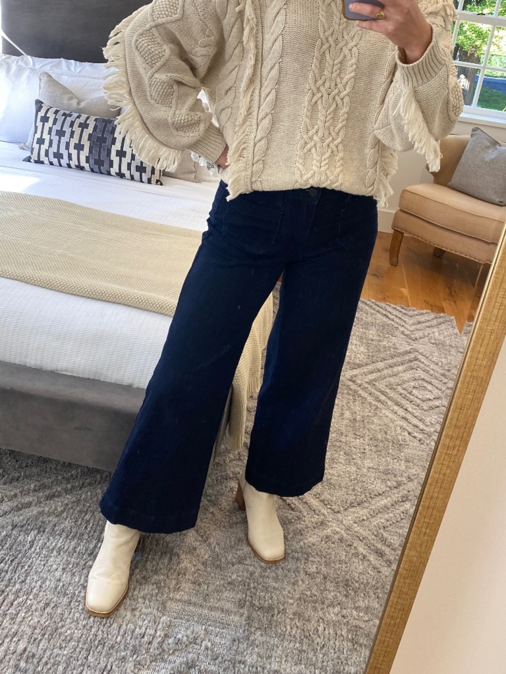 Banana Republic Navy Wide Leg Pants